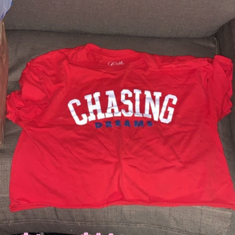 Chasing dreams red crop top
